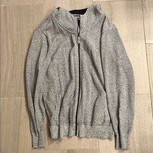 Carbon 2 Cobalt Men's Gray Full-Zip Sweater